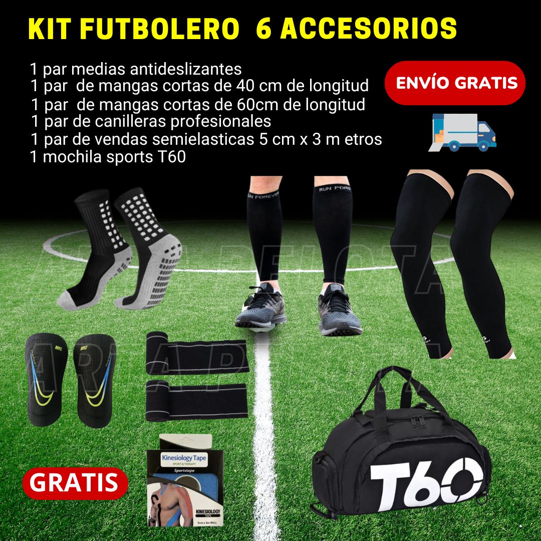 MEGA KIT PARA FUTBOLISTAS 6 ACCESORIOS