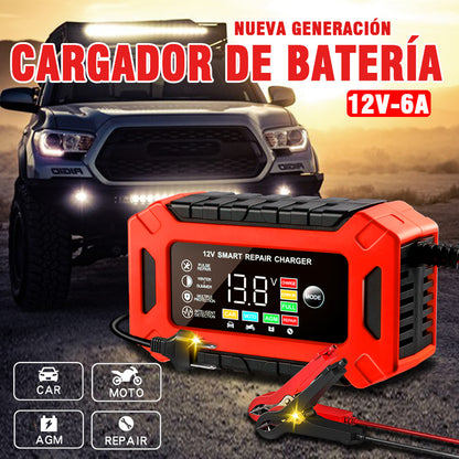 CARGADOR DE BATERÍAS PARA AUTO PORTATIL 12V