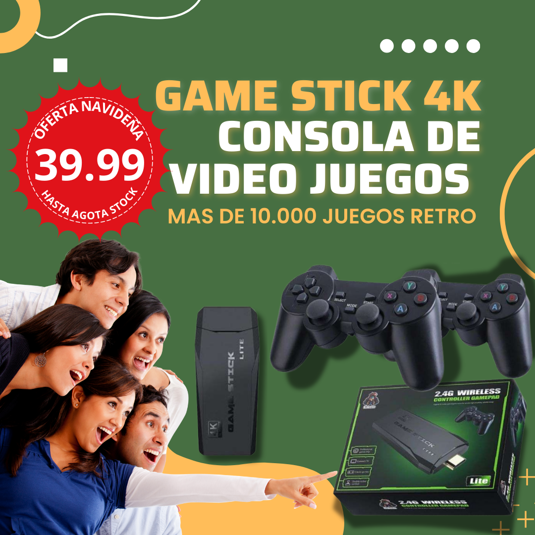 CONSOLA DE VIDEO JUEGOS GAME STICK 4k