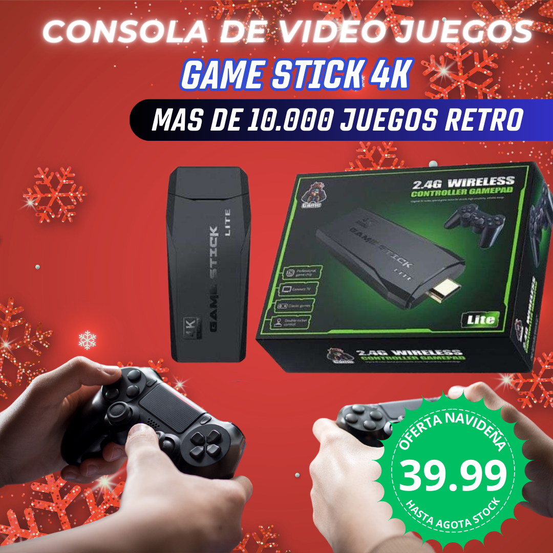 CONSOLA DE VIDEO JUEGOS GAME STICK 4k