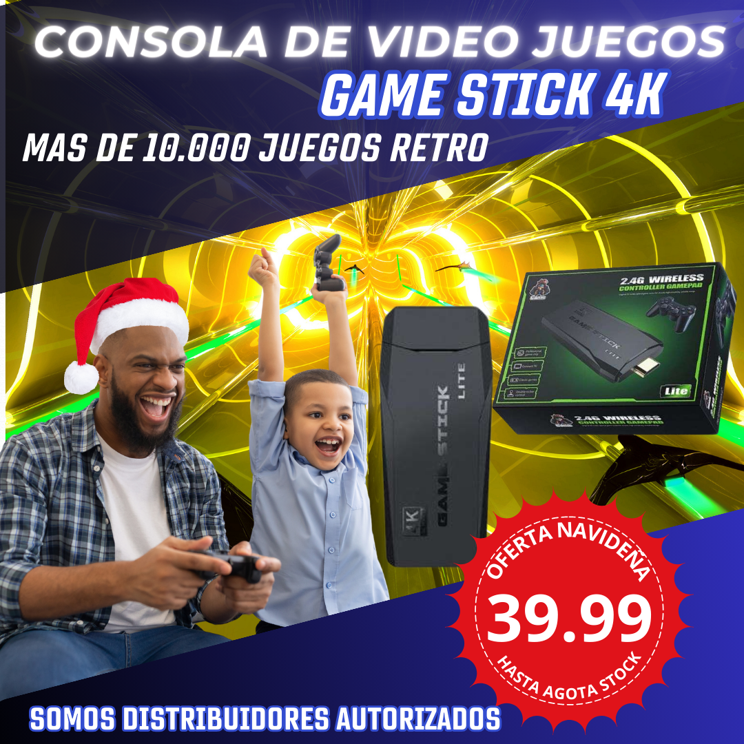 CONSOLA DE VIDEO JUEGOS GAME STICK 4k