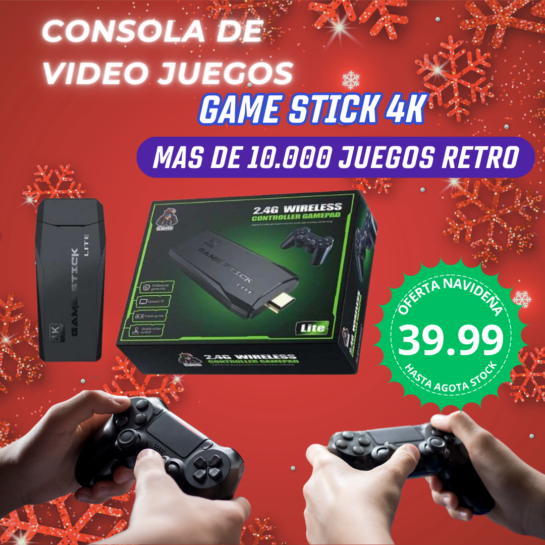 CONSOLA DE VIDEO JUEGOS GAME STICK 4k