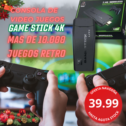 CONSOLA DE VIDEO JUEGOS GAME STICK 4k