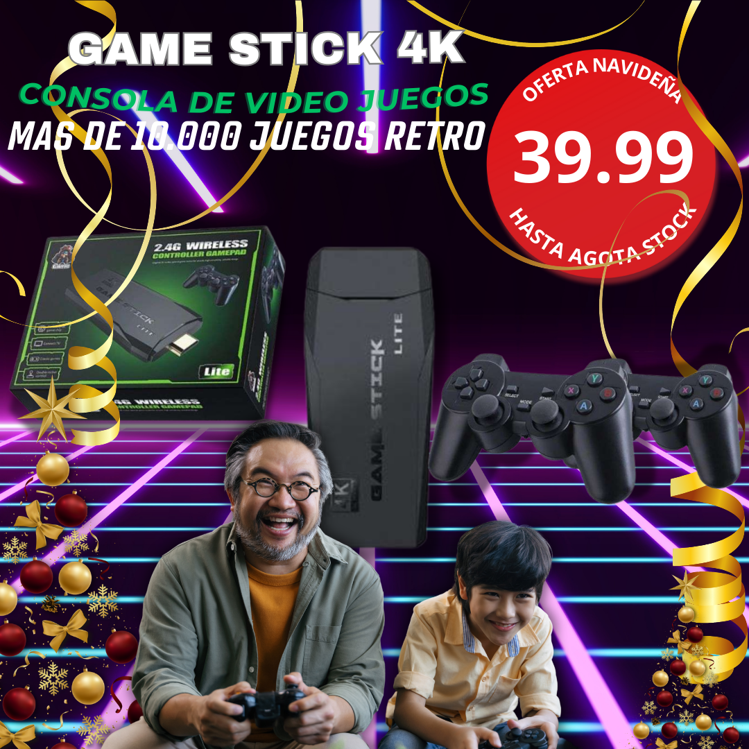 CONSOLA DE VIDEO JUEGOS GAME STICK 4k