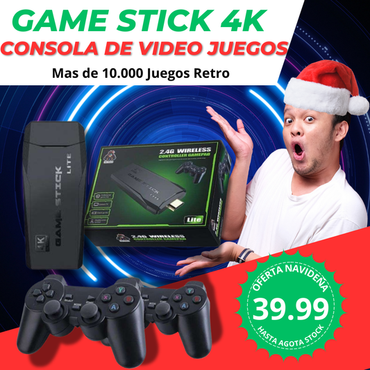 CONSOLA DE VIDEO JUEGOS GAME STICK 4k